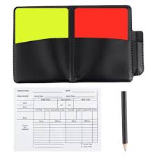 Carton Kit d’Arbitre Football Complet Cartons Jaune & Rouge + Carnet de Score